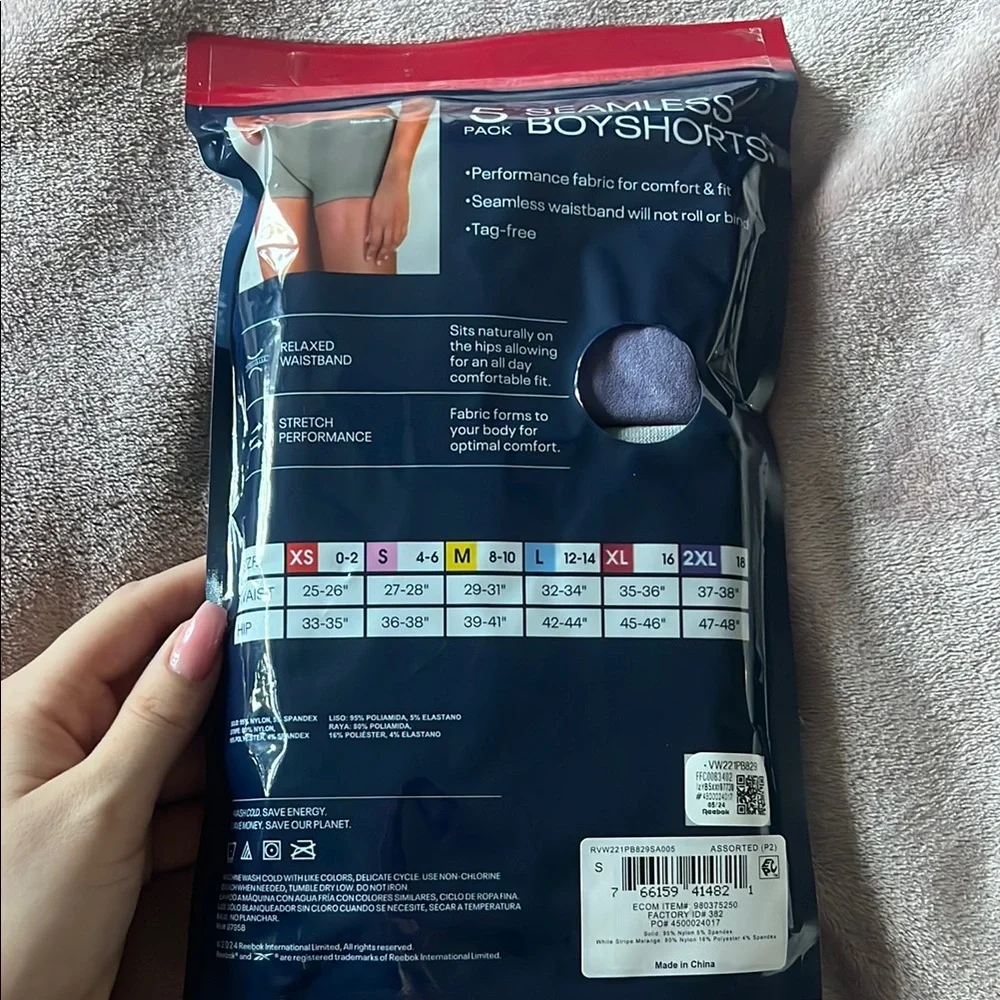 Reebok Seamless Boxer Briefs in Light Gray Charcoal and Black - Picture 6 of 7